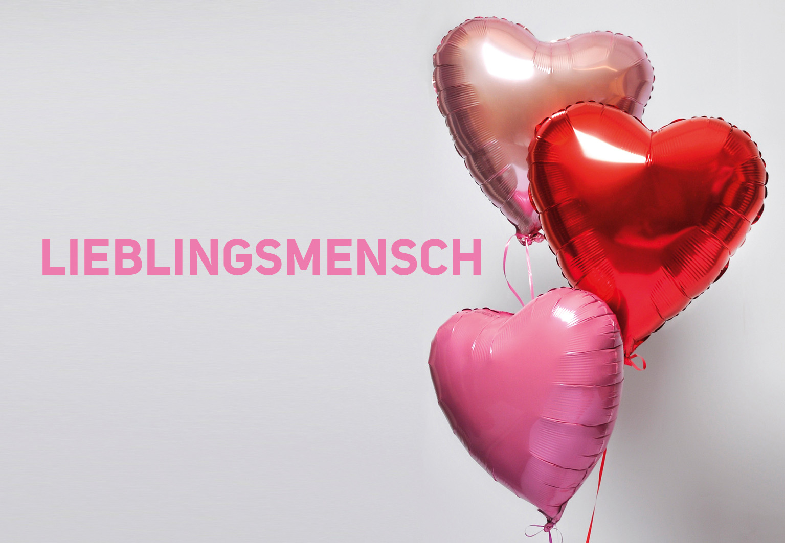 Geschenkkarte Lieblingsmensch Herzen Luftballons