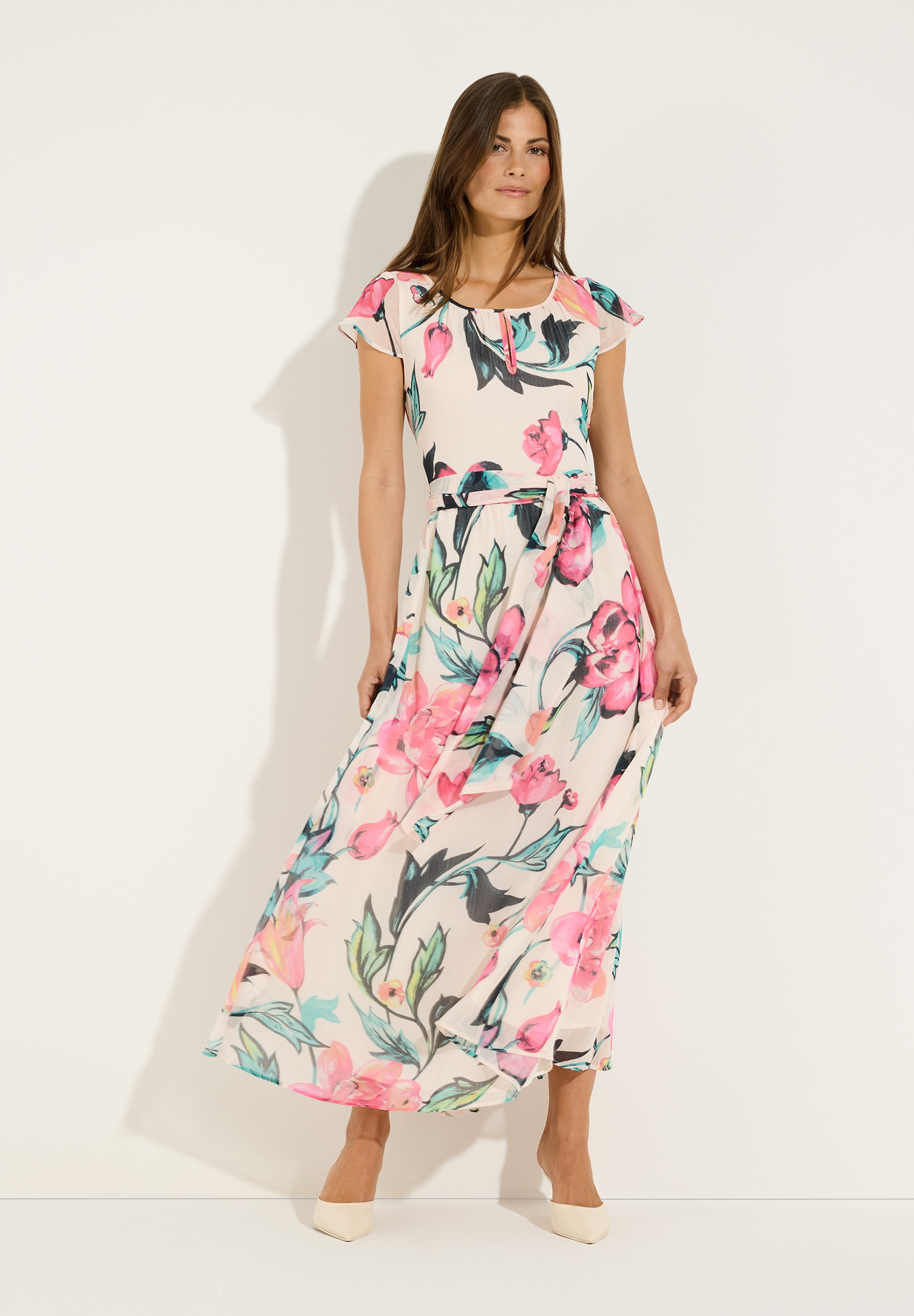 Maxi-Chiffonkleid mit Flowerprint