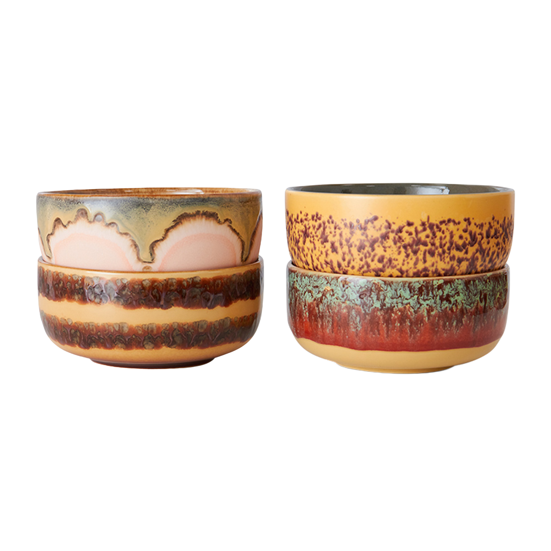 70s Ceramics Dessertschalen Harbour 4er-Set