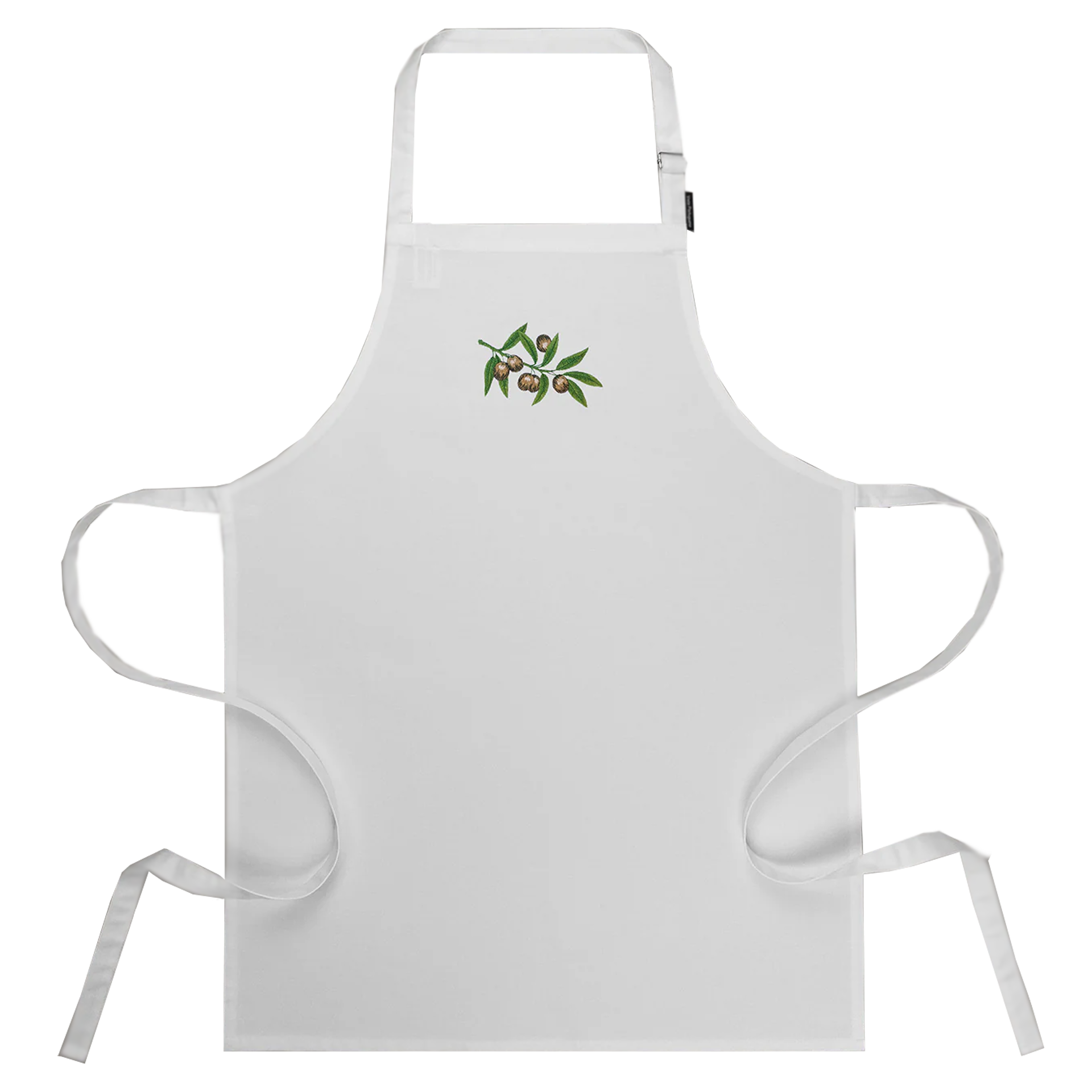 Schürze Olive Weiß