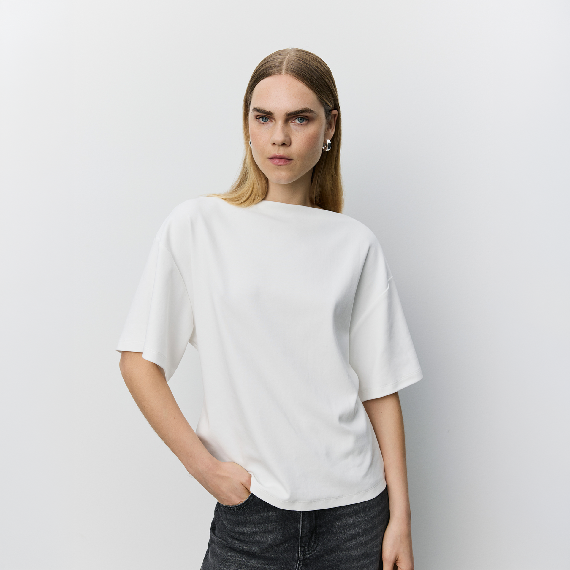 TEASW Boatneck T-Shirt | Off White