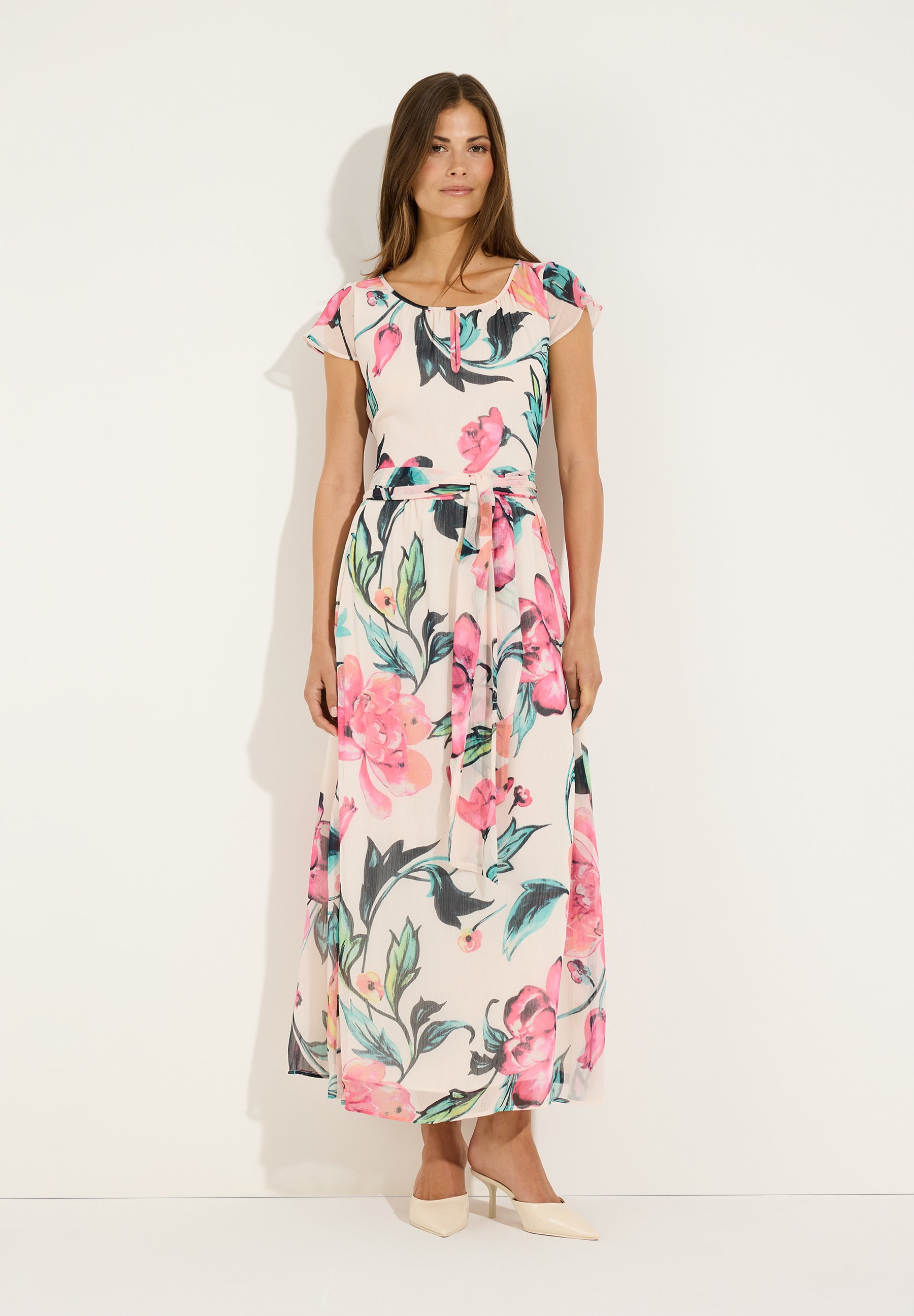 Maxi-Chiffonkleid mit Flowerprint