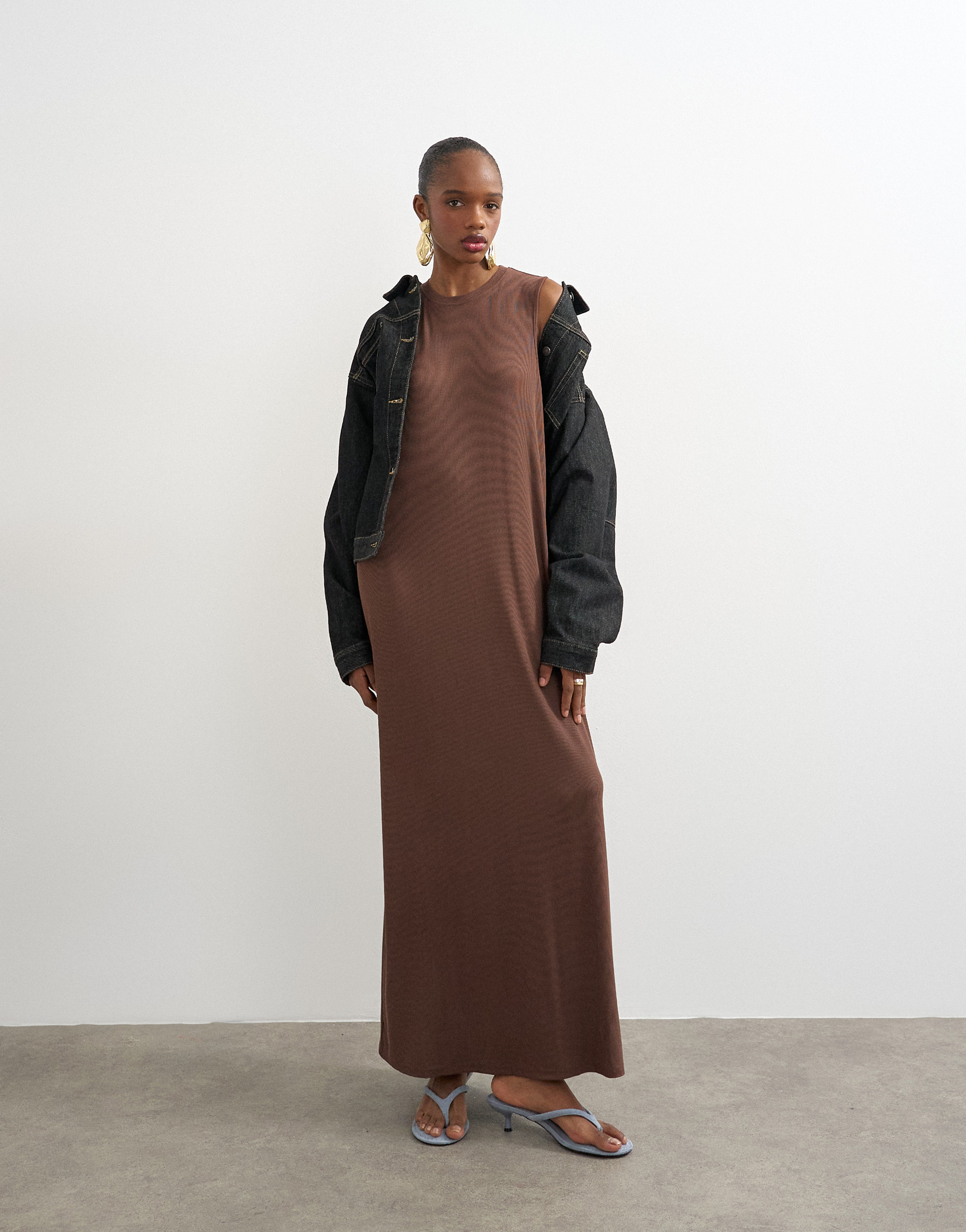 MARGO Rib-Maxi-Kleid