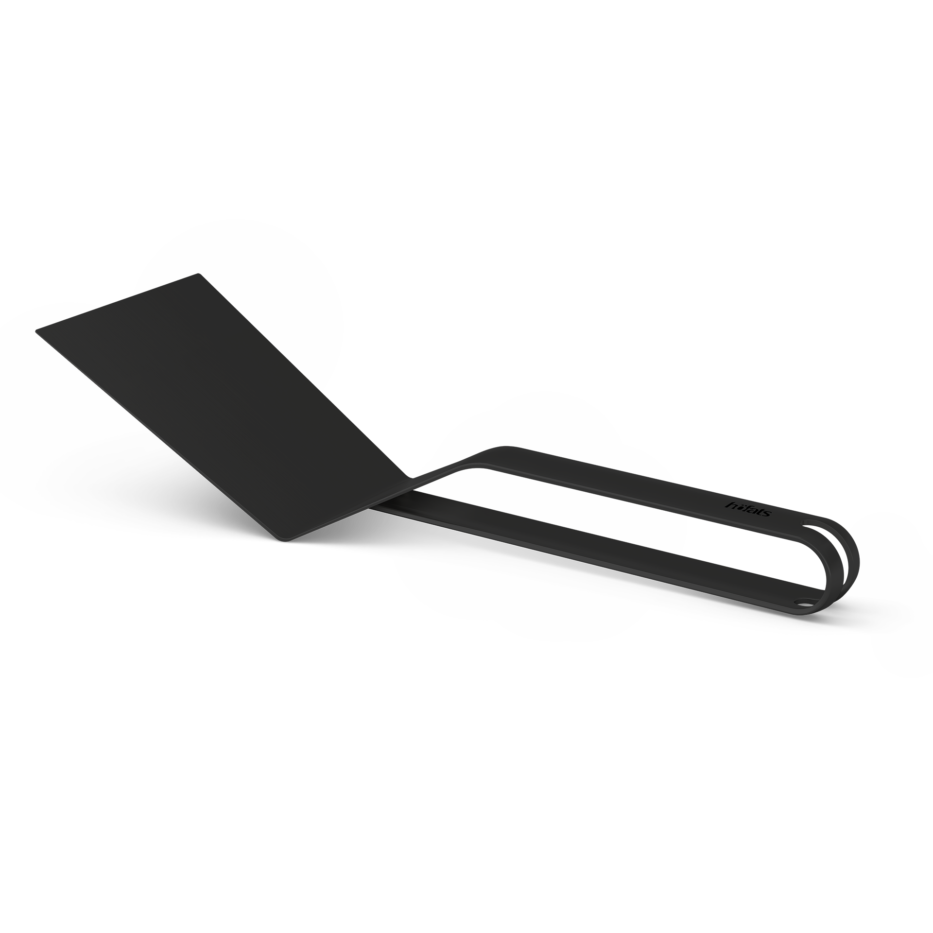 spachtel, kochlöffel, küchengerät, schwarz, metall