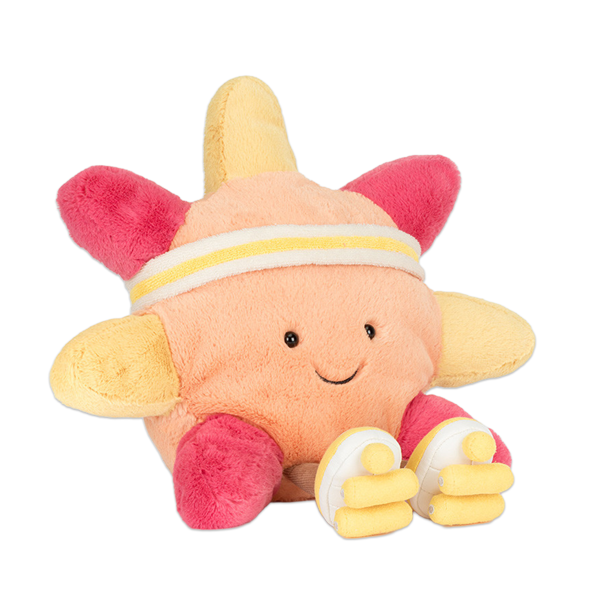 Plüschtier, Stern, Kinder, Samtplüsch, gelb/pink