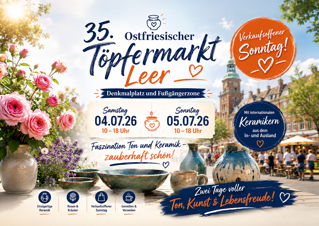 Verkaufsoffener Sonntag zum Töpfermarkt