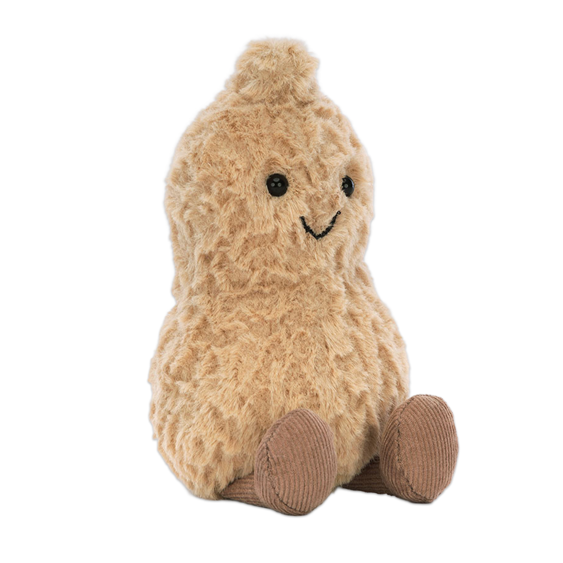 Plüschfigur, Kuscheltier, Beige, Pelzoptik, Lächelnd, Plüschfigur, Kuscheltier, Beinlos, Pfirsichfarben, Stimmungsfreund