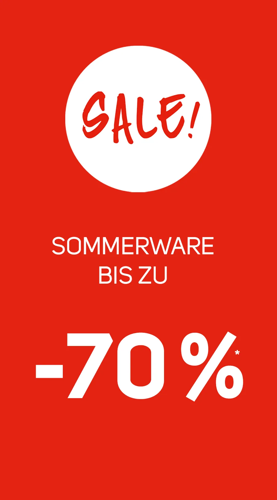 sale, rabatt, 70 prozent, roter banner, sommer sale