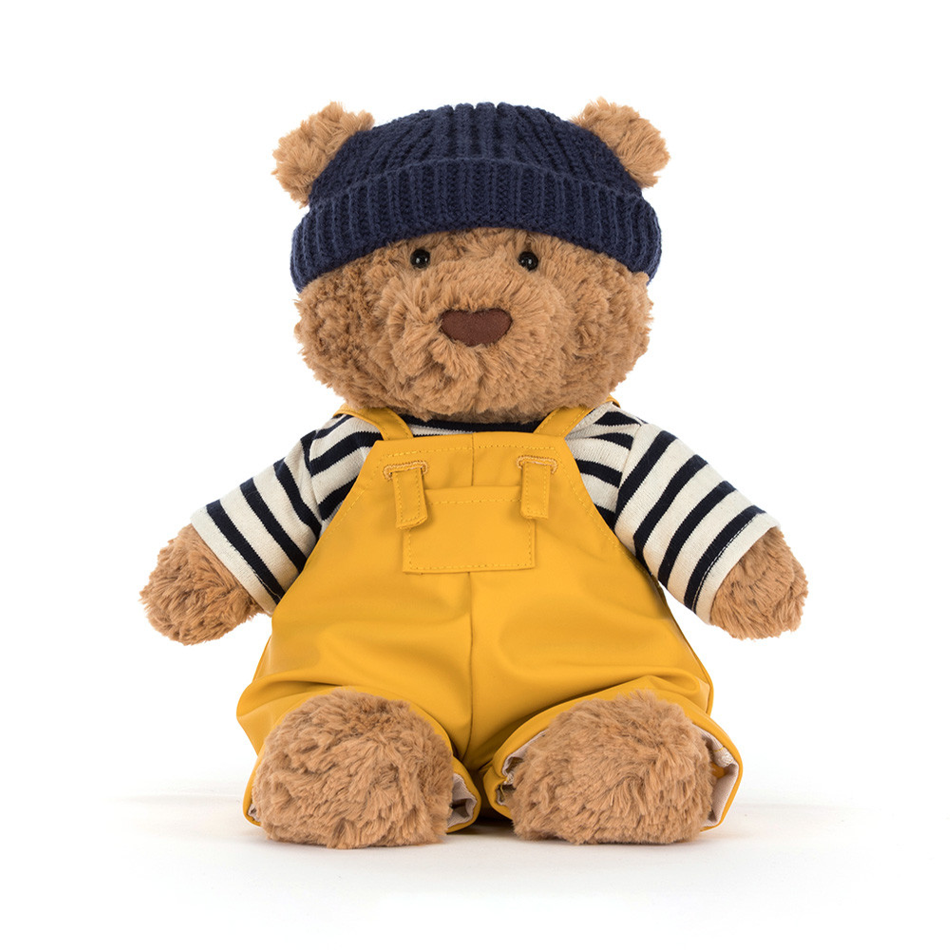 Plushie, Teddy, Overall, Strickmütze, GelbOveralls