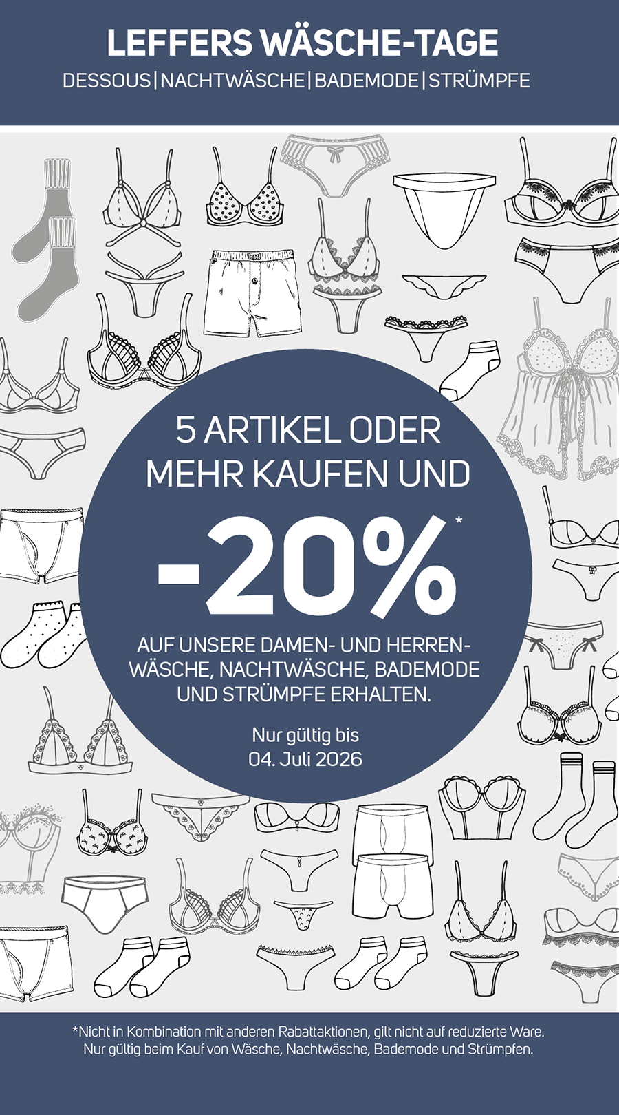 unterwäsche, bh, slips, bademode, nachtwäsche