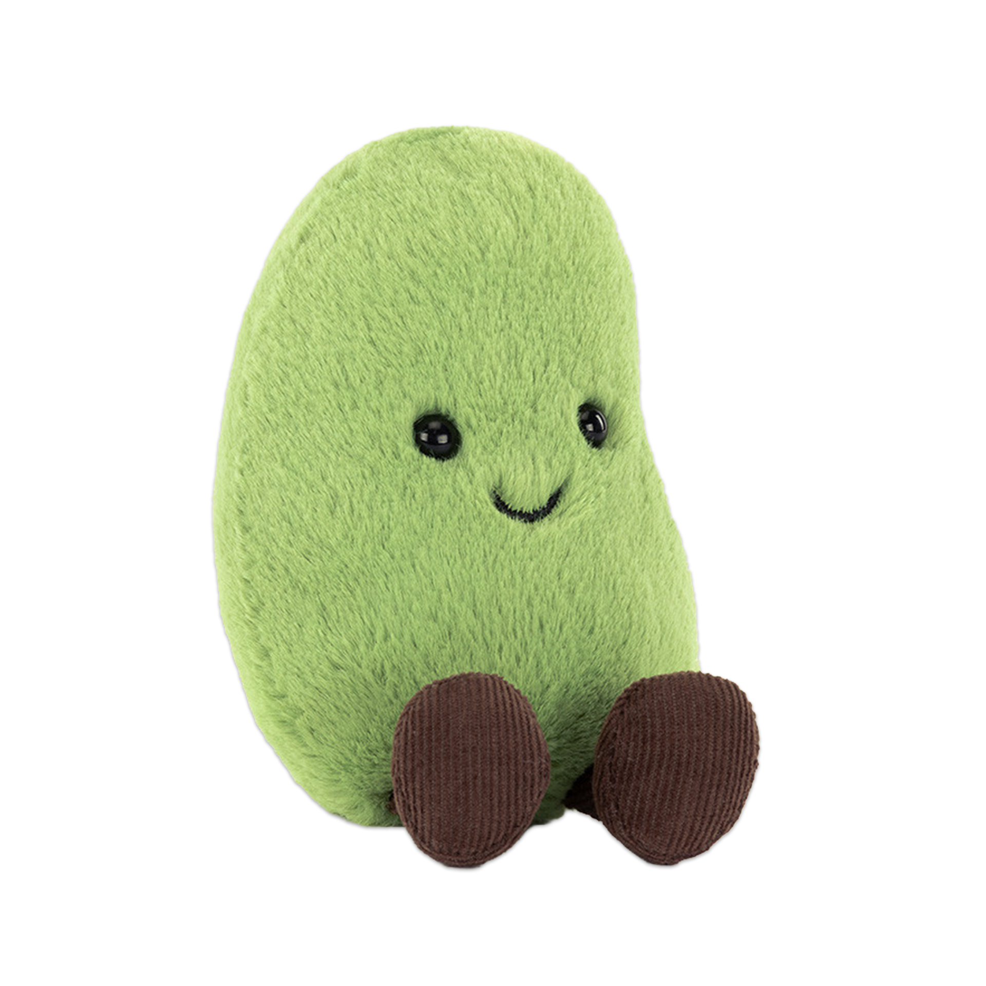 plush, toy, avocado, grün, braune füße