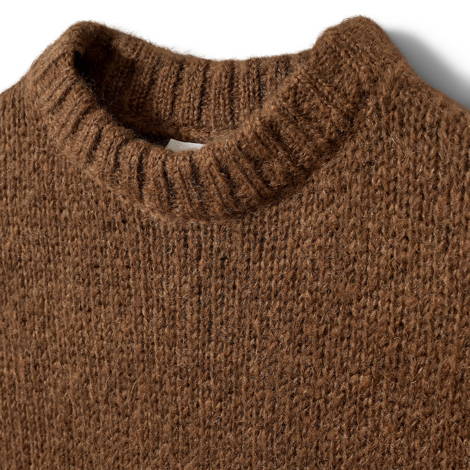 SAGASW Short Sleeve Knit Sweater | Maple Brown