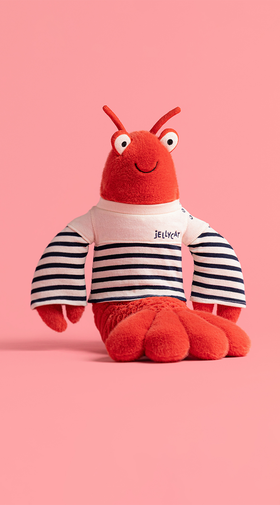 Plüschtier, Krabbe, Strandpullover, Streifendesign, Marine-Look