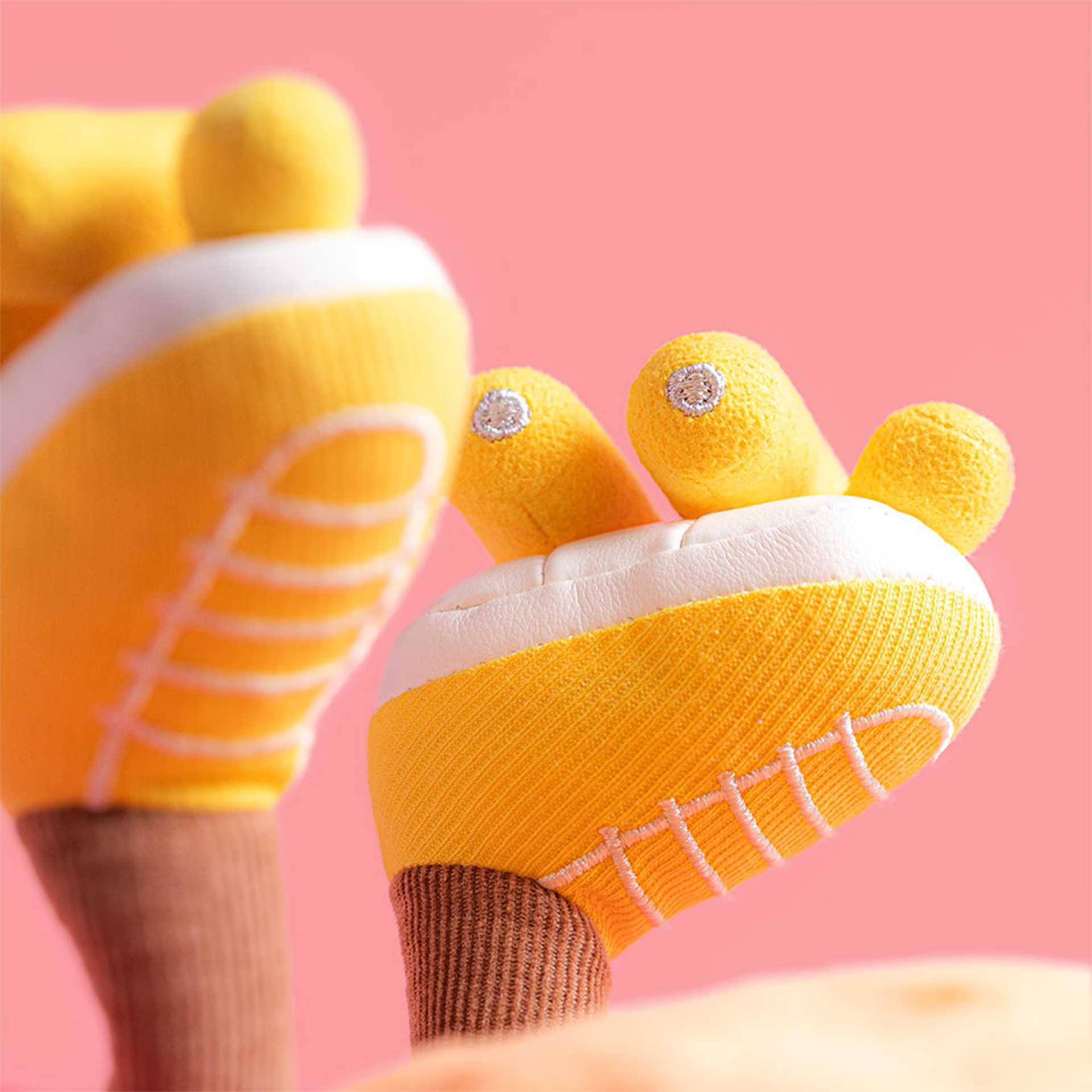 Socken, Kinder, Gamaschen, gelb, Sneaker-Socken